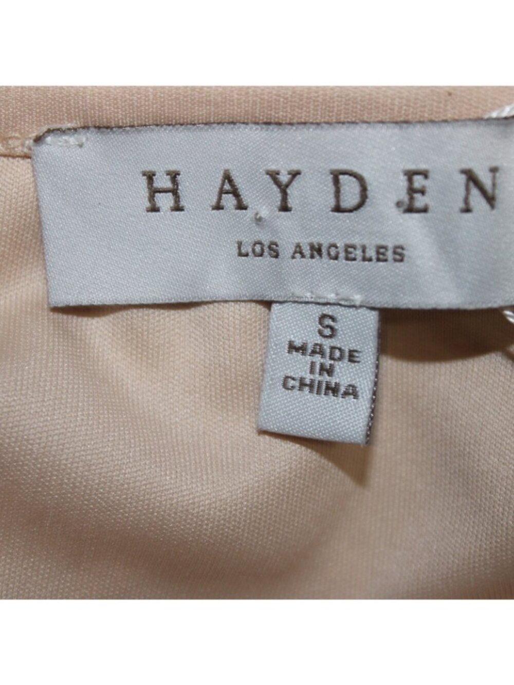 Hayden Dress Sz S Tan Gold Sequin Lined Pockets 100% Polyester Dress - Picture 5 of 10